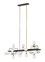 Viaggio 25 Light Linear Chandelier — White Glass