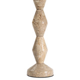 Crew Travertine Buffet Lamp (Natural Linen Shade)