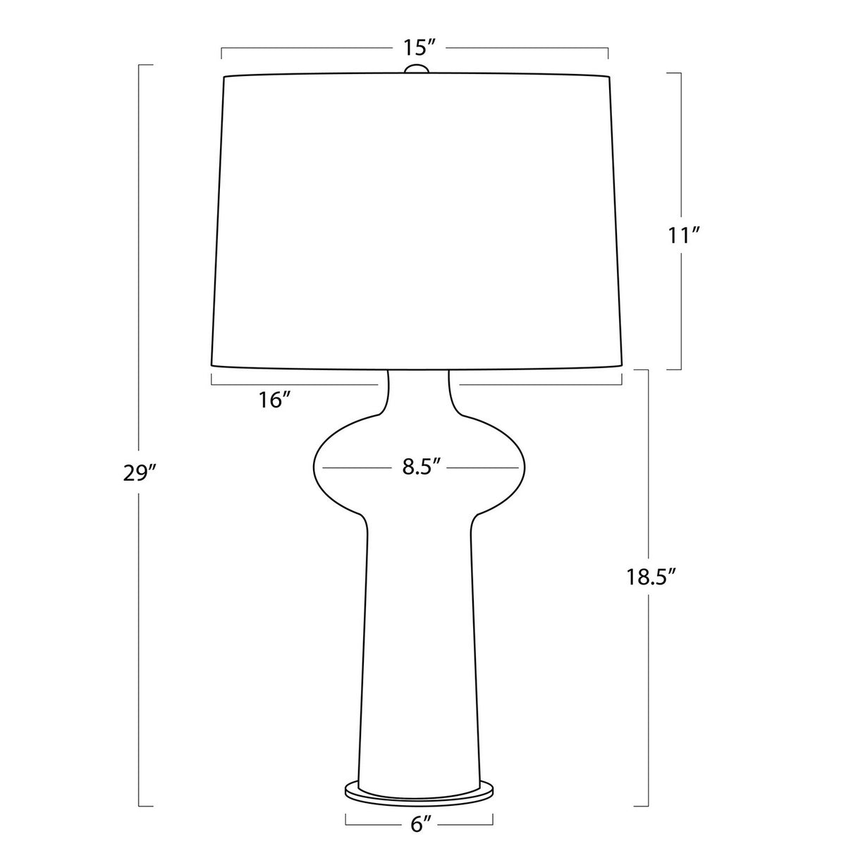 Sabina One Light Table Lamp