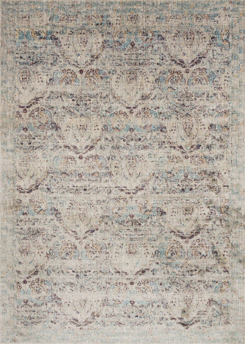 Anastasia Rug 05 | Silver / Plum