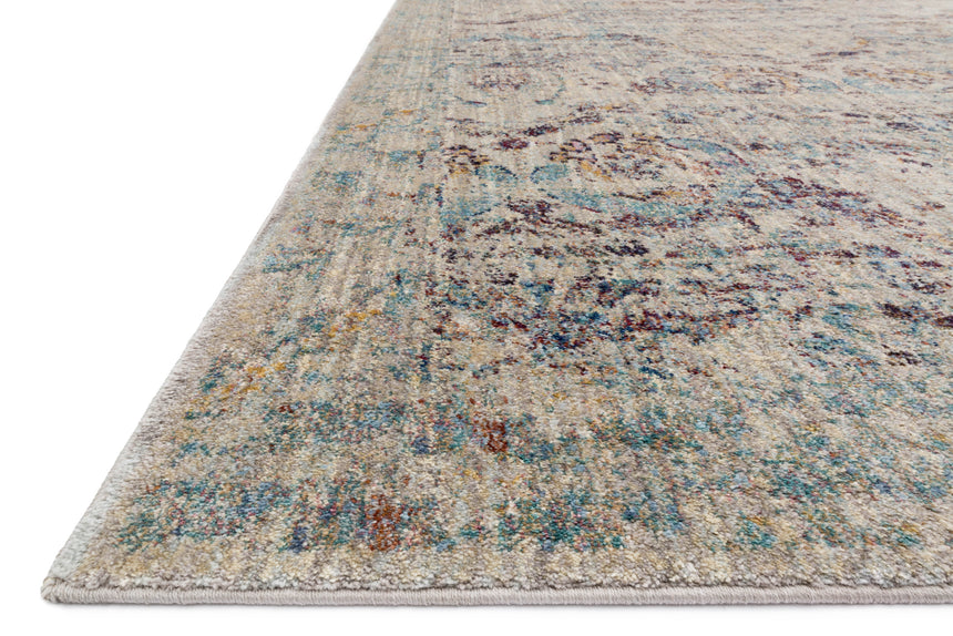 Anastasia Rug 05 | Silver / Plum