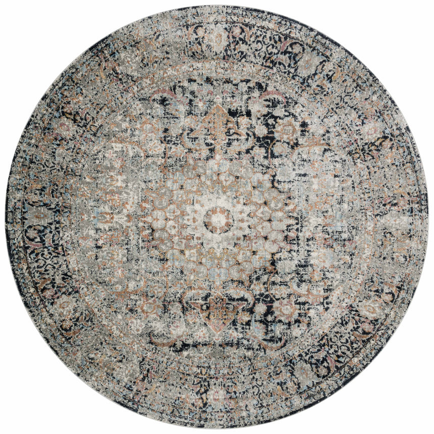 Anastasia Rug 24 | Charcoal / Sunset