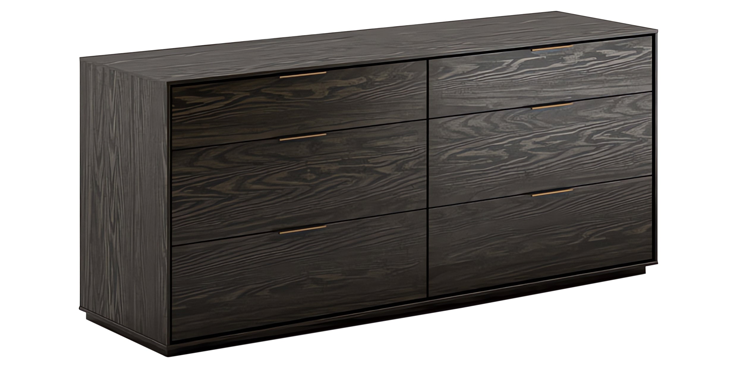 Charcoal on Oak with Bronze Handles | Mobican Amelia Double Dresser | Valley Ridge Furniture