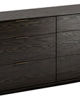 Charcoal on Oak with Bronze Handles | Mobican Amelia Double Dresser | Valley Ridge Furniture