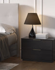 Charcoal on Oak with Bronze Handles | Mobican Amelia Night Table | Valley Ridge Furniture