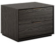 Charcoal on Oak with Bronze Handles | Mobican Amelia Night Table | Valley Ridge Furniture
