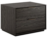 Charcoal on Oak with Bronze Handles | Mobican Amelia Night Table | Valley Ridge Furniture