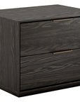 Charcoal on Oak with Bronze Handles | Mobican Amelia Night Table | Valley Ridge Furniture