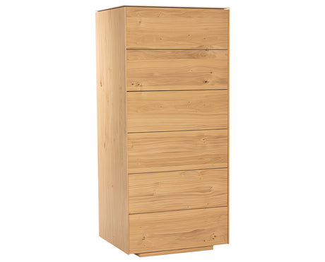 Rustic Oak with Porcelain | Mobican Avita Narrow Chest | Valley Ridge Furniture