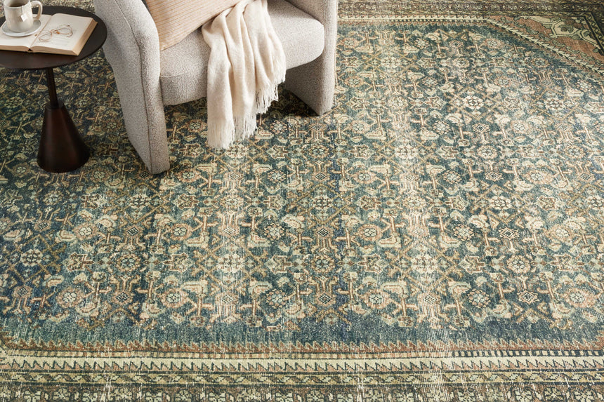 Banks Rug 02 | Denim / Clay