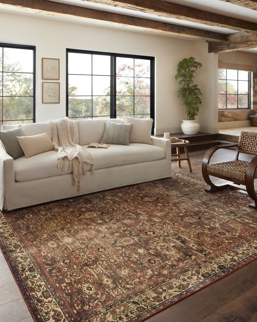 Banks Rug 04 | Brick / Ivory