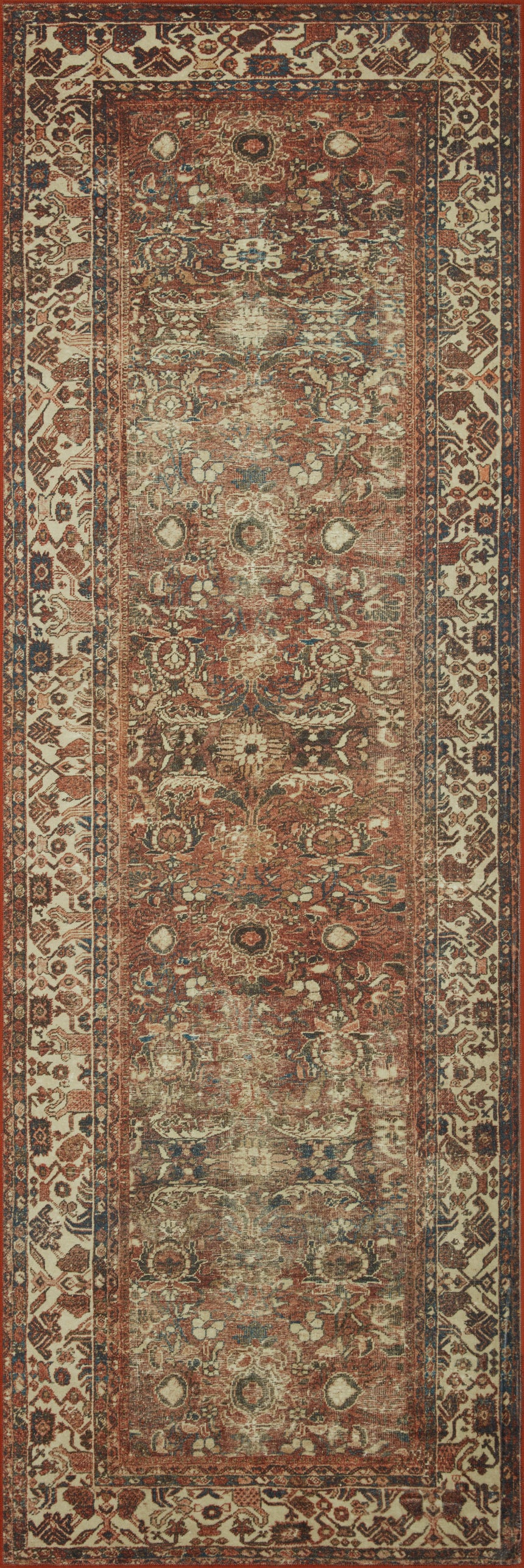 Banks Rug 04 | Brick / Ivory
