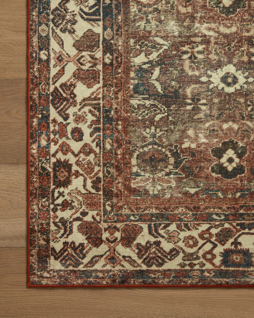 Banks Rug 04 | Brick / Ivory