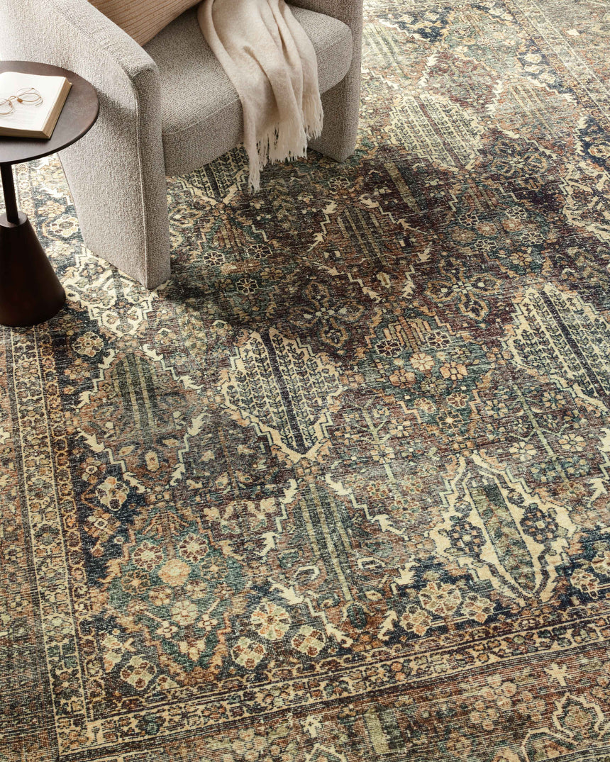 Banks Rug 05 | Spice / Blue