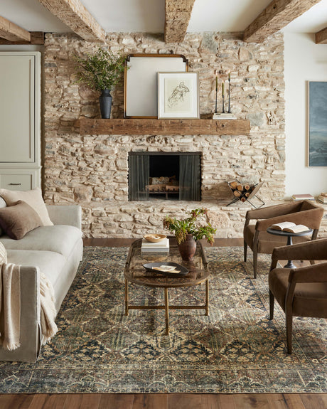 Banks Rug 05 | Spice / Blue