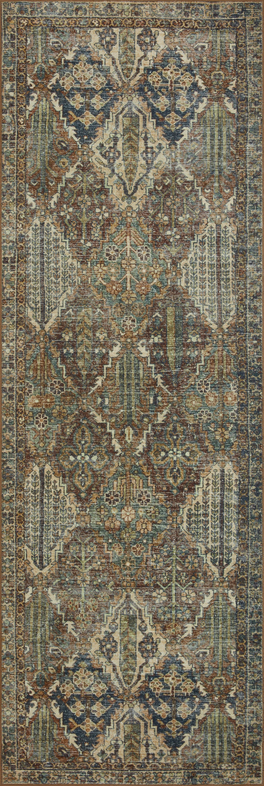 Banks Rug 05 | Spice / Blue
