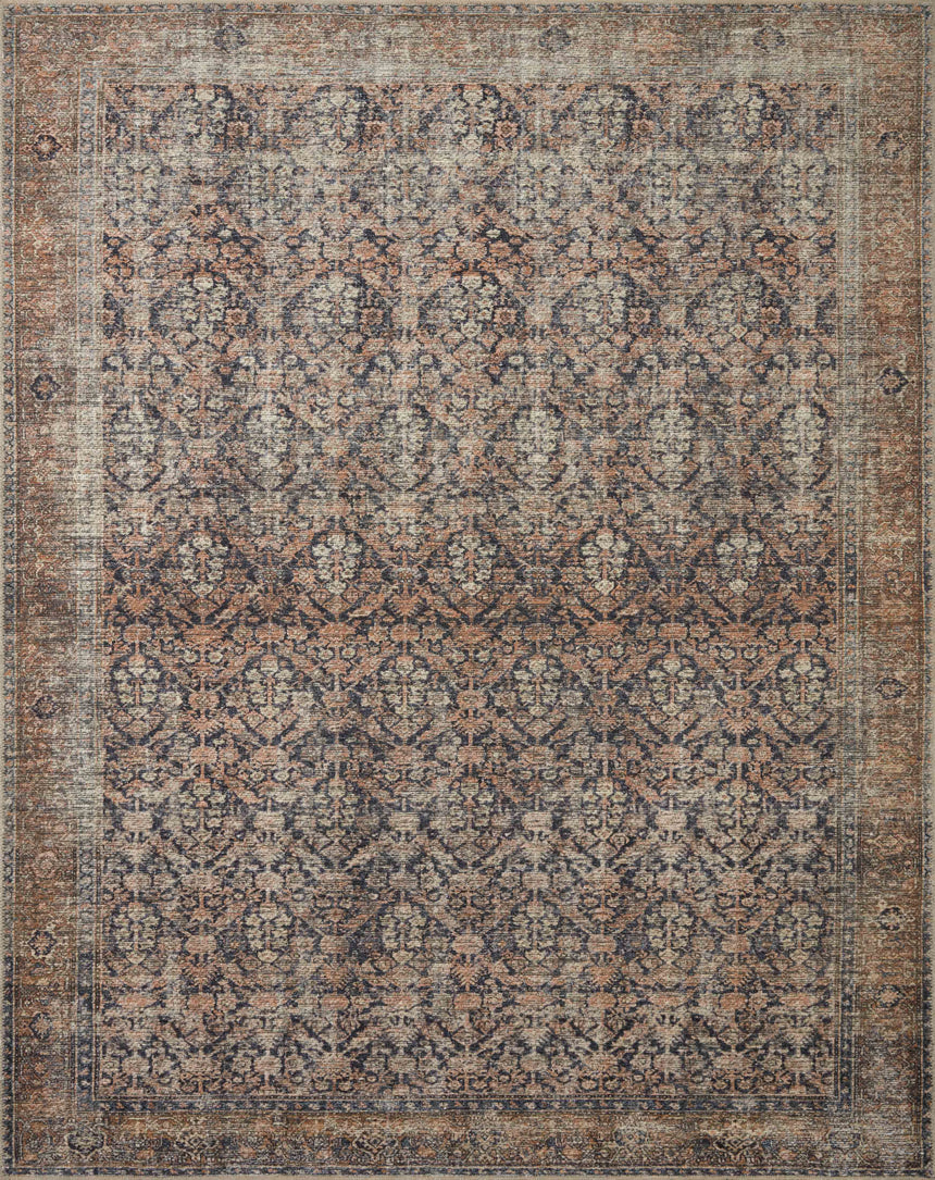 Billie Rug 01 | Ink / Salmon