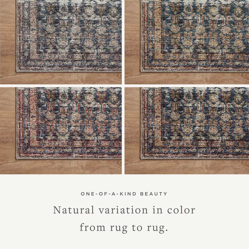 Billie Rug 02 | Ocean / Brick