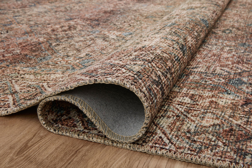 Billie Rug 04 | Aqua / Rust