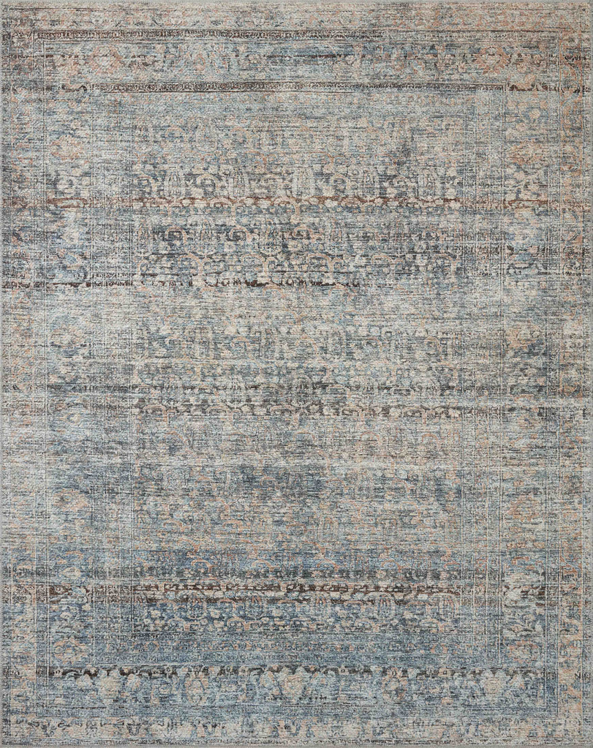Billie Rug 05 | Denim / Blush