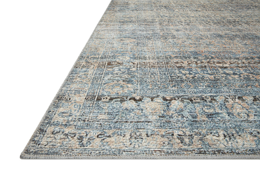 Billie Rug 05 | Denim / Blush