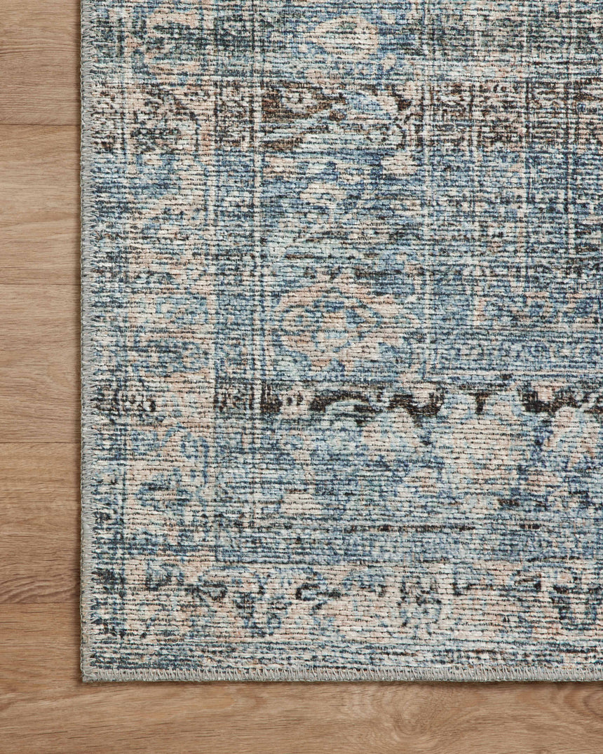 Billie Rug 05 | Denim / Blush