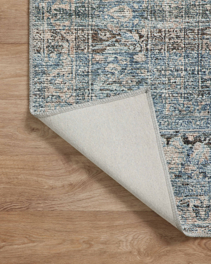 Billie Rug 05 | Denim / Blush
