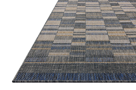 Birch Rug 04 | Denim / Gold