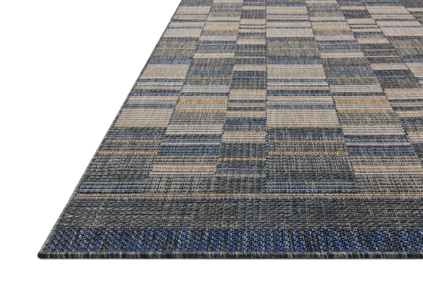 Birch Rug 04 | Denim / Gold