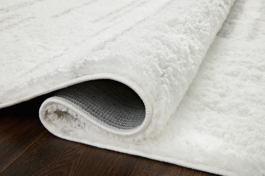 Bliss Shag Rug 02 | White / Grey
