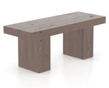 Canadel Loft Wood Bench 5054 in 19 Cognac Washed and 42in Length, three-quarter view