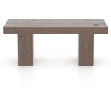 Canadel Loft Wood Bench 5054 in 19 Cognac Washed and 42in Length, front view