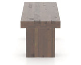 Canadel Loft Wood Bench 5054 in 19 Cognac Washed and 42in Length, side view