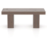 Canadel Loft Wood Bench 5054 in 19 Cognac Washed and 42in Length, back view
