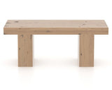 Canadel Loft Wood Bench 5054 in 20 Caramel Washed and 42in Length, back view