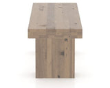 Canadel Loft Wood Bench 5054 in 25 Pecan Washed and 42in Length, side view