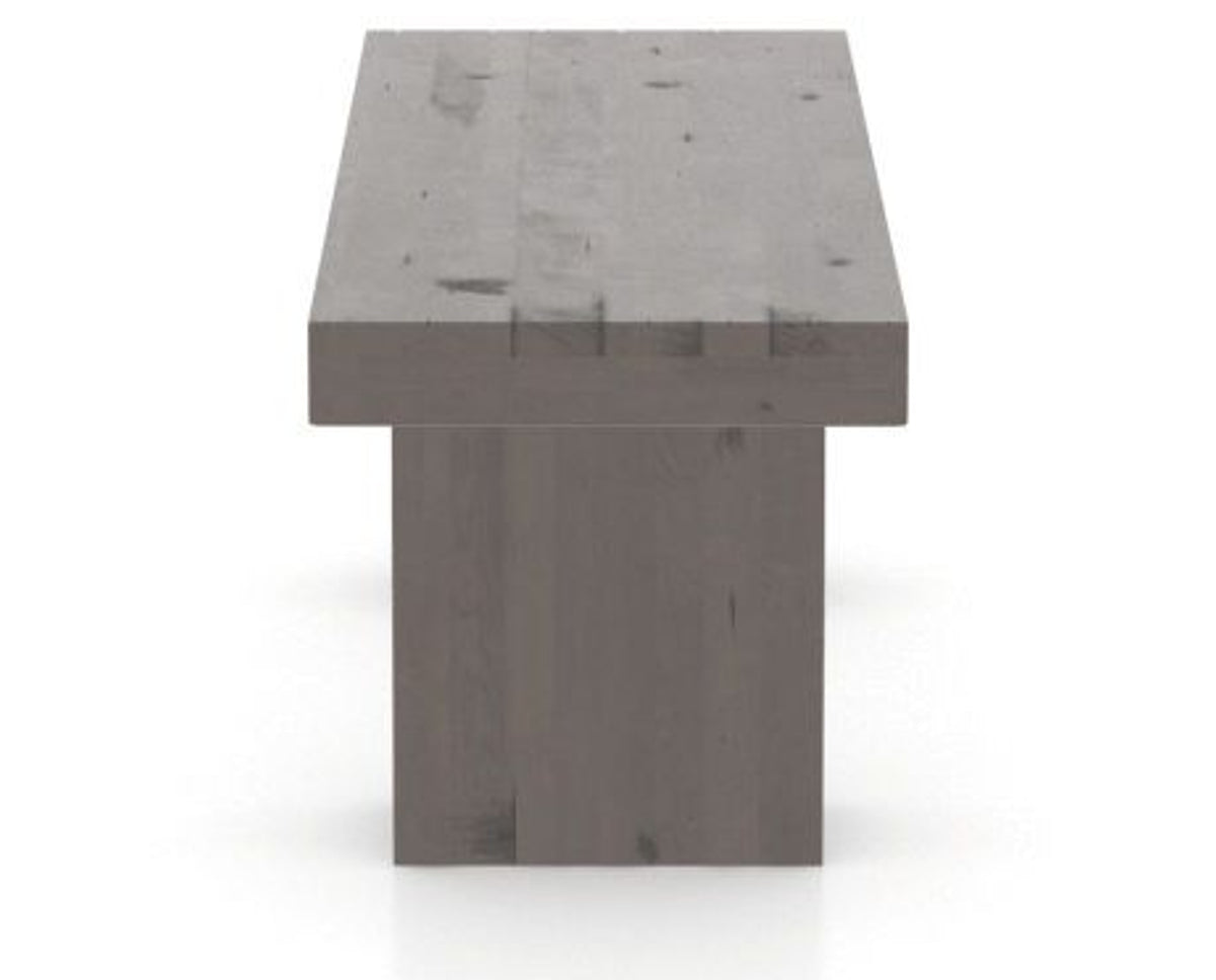 Canadel Loft Wood Bench 5054 in 29 Hazelnut Washed and 42in Length, side view