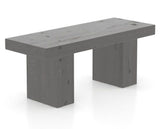 Canadel Loft Wood Bench 5054 in 59 Davy's Grey and 42in Length, three-quarter view
