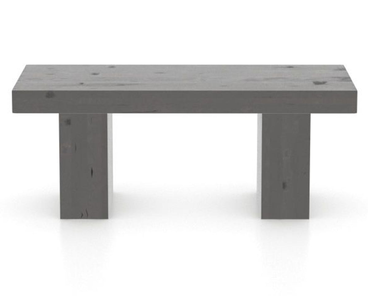 Canadel Loft Wood Bench 5054 in 59 Davy's Grey and 42in Length, front view
