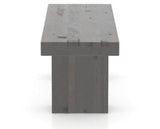 Canadel Loft Wood Bench 5054 in 59 Davy's Grey and 42in Length, side view