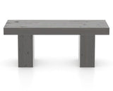 Canadel Loft Wood Bench 5054 in 59 Davy's Grey and 42in Length, back view