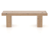 Canadel Loft Wood Bench 5054 in 20 Caramel Washed and 54in Length, front view