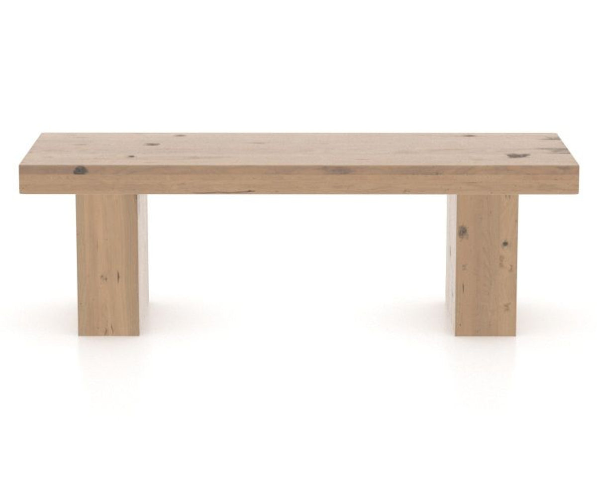 Canadel Loft Wood Bench 5054 in 20 Caramel Washed and 54in Length, front view