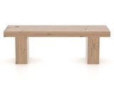 Canadel Loft Wood Bench 5054 in 20 Caramel Washed and 54in Length, back view