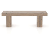 Canadel Loft Wood Bench 5054 in 25 Pecan Washed and 54in Length, front view
