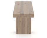 Canadel Loft Wood Bench 5054 in 25 Pecan Washed and 54in Length, side view