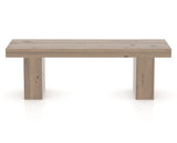 Canadel Loft Wood Bench 5054 in 25 Pecan Washed and 54in Length, back view