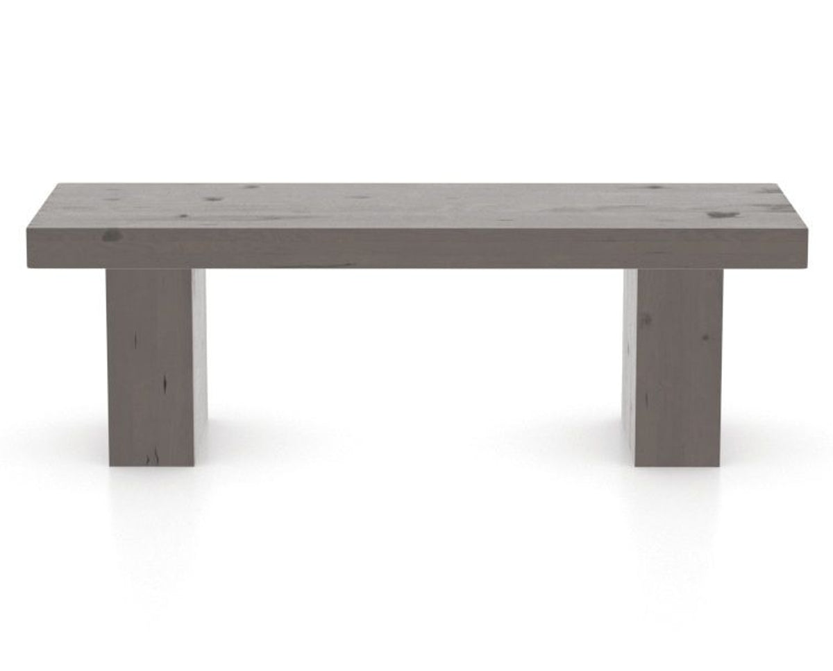 Canadel Loft Wood Bench 5054 in 29 Hazelnut Washed and 54in Length, front view