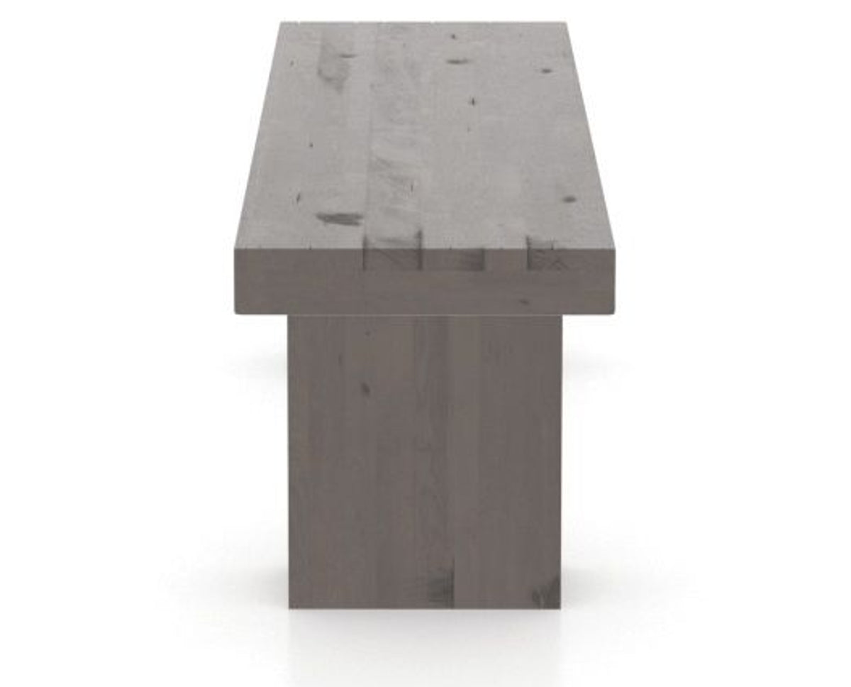 Canadel Loft Wood Bench 5054 in 29 Hazelnut Washed and 54in Length, side view