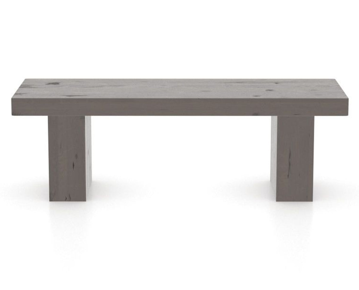 Canadel Loft Wood Bench 5054 in 29 Hazelnut Washed and 54in Length, back view